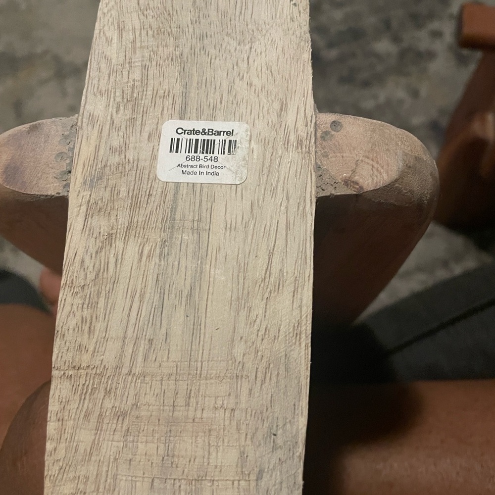 Crate&Barrel Natural Wood Sculpture